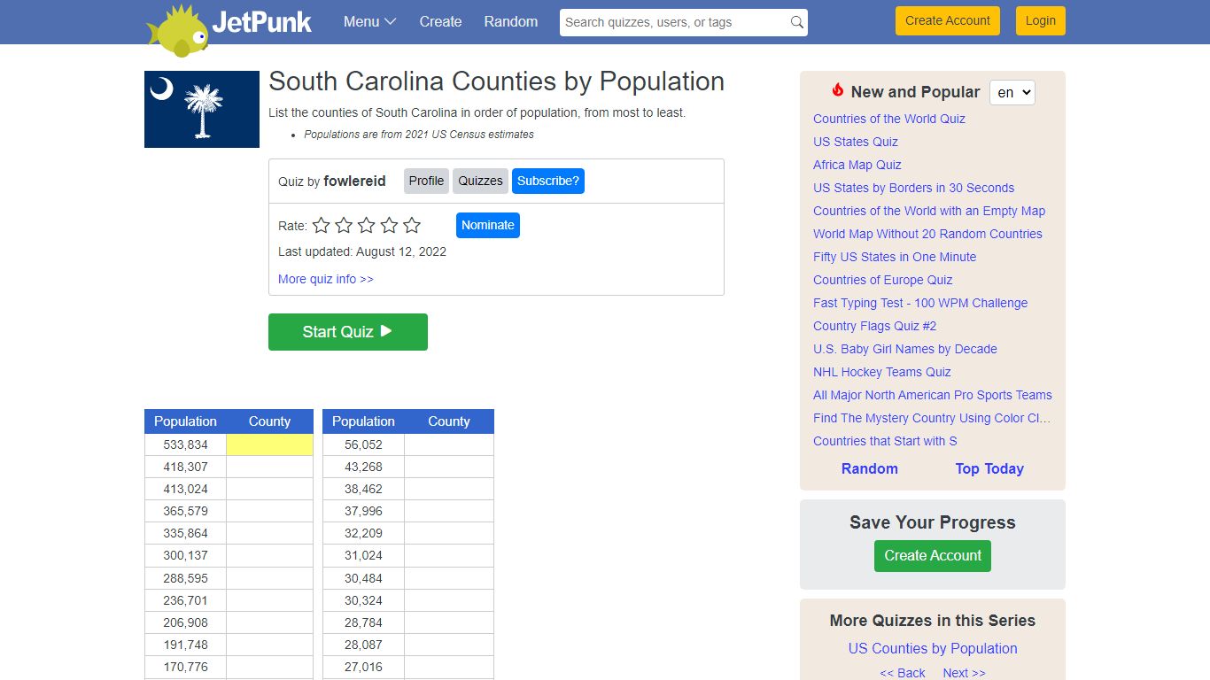 South Carolina Counties by Population - jetpunk.com